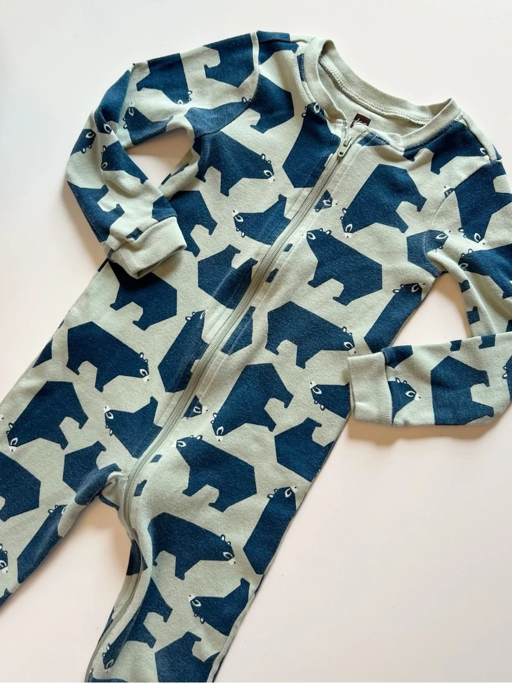 Tea Collection Set of 2 Kids Fox and Bear Print One Piece Zip Pajamas | 2T
